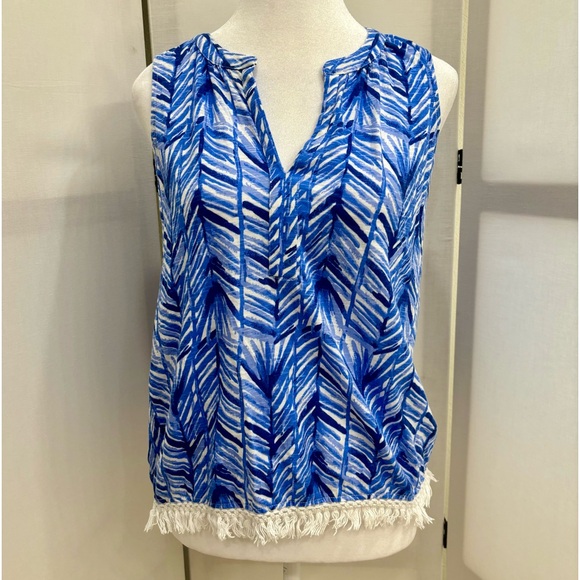 Lilly Pulitzer Kipper Tank Blouse. Lapis Blue . Size Extra Small - Picture 1 of 10